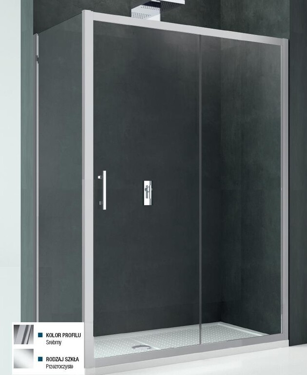Kabina prysznicowa Novellini Kali 2P+F drzwi 140 cm (1)
