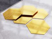 Samoprzylepne heksagony ze stali nierdzewnej Złoty Mat x 9 (1)