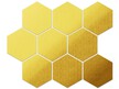 Samoprzylepne heksagony ze stali nierdzewnej Złoty Mat x 9 (2)