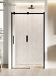 Drzwi prysznicowe wnękowe Softi Black New Trendy (1)